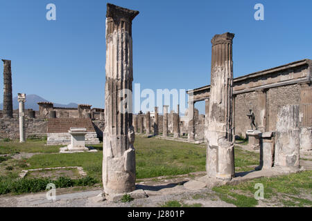 Ruinen der Apollotempel, Pompeji, Neapel, Italien Stockfoto