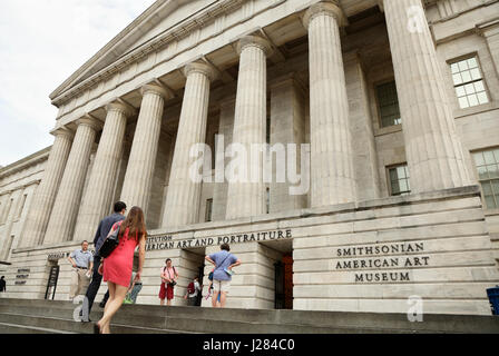 Donald W. Reynolds Center for American Art, Porträts, Washington, DC, USA Stockfoto