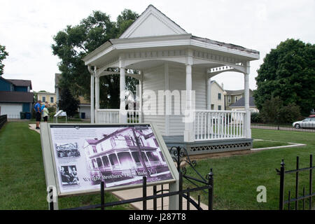 Website der Gebrüder Wright Familie 7 Hawthorn Street, Dayton, Ohio, wo sie lebten, während der Erstellung des ersten Flugzeugs nach Hause. Stockfoto