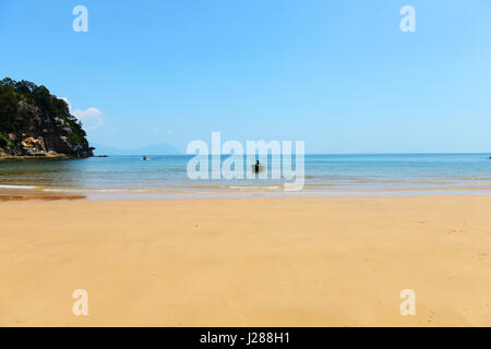 Pandan Kecil Strand im Bako Nationalpark in Sarawak, Borneo, Malaysia. Stockfoto