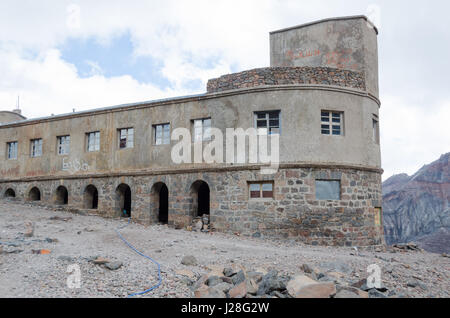 Georgien, Mzcheta-Mtianeti, Stepanzminda, Kazbegtour, Meteostation Caucasus Stockfoto