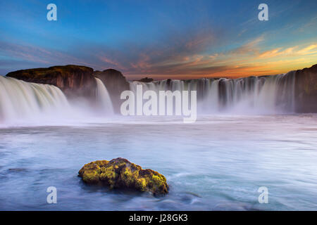 Wasserfall Goðafoss in Nord-Island Stockfoto