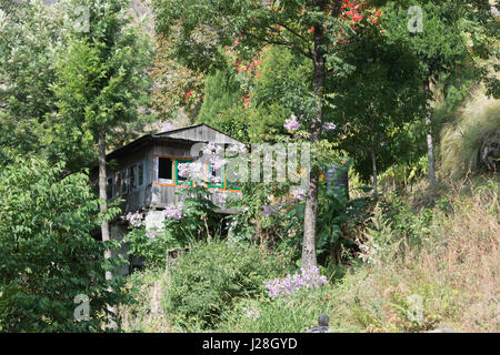 Nepal, Western Region, Jagat, am Annapurna Circuit - Tag2 - von Jagat, Dharapani - Lodge in der Natur in Lamjung Stockfoto