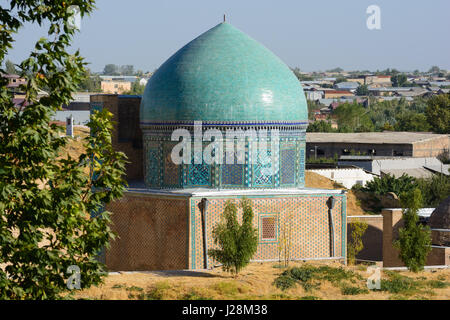 Usbekistan, Samarkand, schwere Shohizinda, wichtigste Nekropole von zentralem Asien vom 9.-19., UNESCO-Weltkulturerbe Stadt Stockfoto