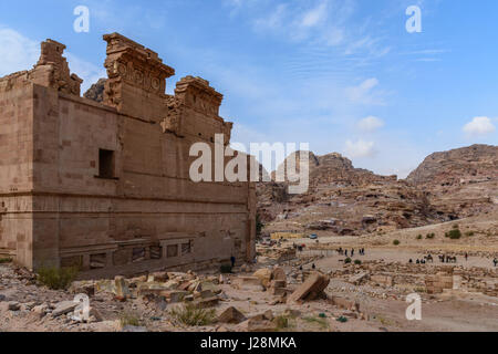 Jordan, Ma'an Gouvernement, Petra Bezirk, der legendäre Felsenstadt Petra, Hauptattraktion: "Schatzhaus des Pharao", UNESCO-Welterbe Stockfoto