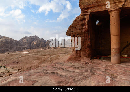 Jordan, Ma'an Gouvernement, Petra Bezirk, der legendäre Felsenstadt Petra, Hauptattraktion: "Schatzhaus des Pharao", UNESCO-Welterbe Stockfoto