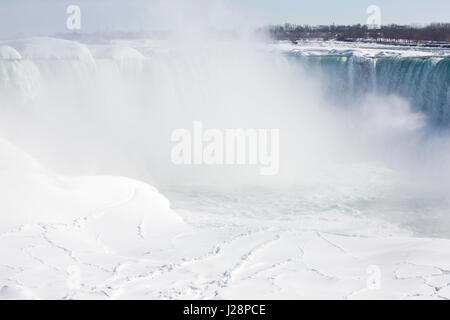 Winterzeit, Niagara Wasserfälle Kanada eingefroren. Stockfoto