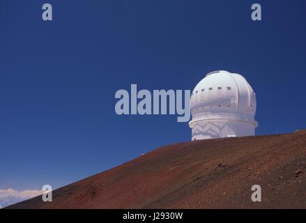 Observatorien im Mauna Kea, empor ein schlafender Vulkan auf der Insel Hawaii. 4.207 m über dem Meeresspiegel stehen ihren Höhepunkt ist der höchste Punkt in der St. Stockfoto