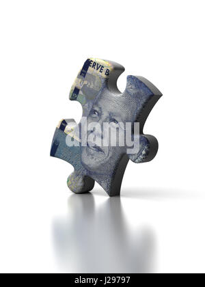 Single South African Rand puzzle Stockfoto