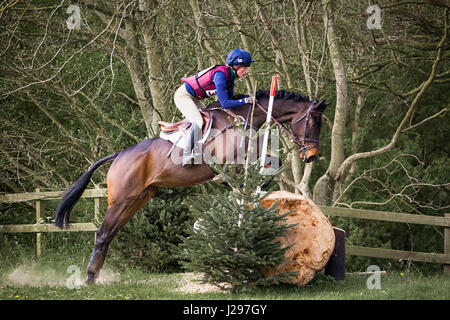 BURNHAM MARKET, NORFOLK/ENGLAND - 13. April 2017: Burnham Markt International Horse Trials 2017 cross Country event Stockfoto