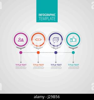 Infografik Geschäftskonzept - Vektor-Set der Infografik Elemente im flachen Design-Stil für Präsentation, Broschüre, Website. Vektor-Icons set. Stock Vektor