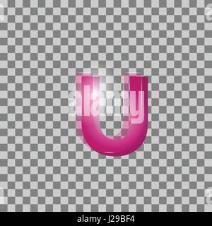 Vektor. Briefe sind in Farbe, sondern isoliert Hintergrund rosa. Kann b Stock Vektor