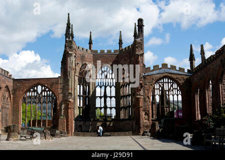 Coventry Cathedral Ruinen, West Midlands, England, UK Stockfoto