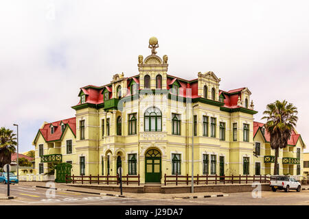 Alte deutsche Kolonialgebäude, Swakopmund, Namibia Stockfoto