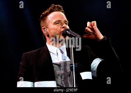 Newcastle, England, Vereinigtes Königreich. Freitag, 6. Mai 2016 Olly Murs erklingt in der Metro Radio Arena, Credit: Rob Chambers Stockfoto