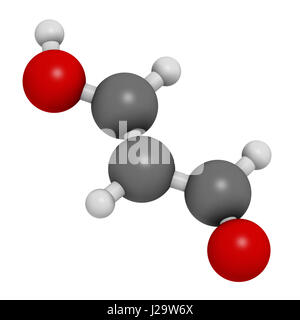 Molekül Malondialdehyd (MDA, Enol Form). Marker für oxidativen Stress und natürlich während der Lipidperoxidation von mehrfach ungesättigten Fettsäuren Ac Stockfoto