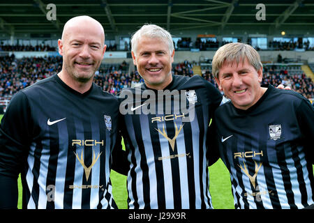 Newcastle-Legenden V Manchester wählen Sie im Kingston Park am Sonntag, 9. Oktober 2016-Charity-Fußball-Event Stockfoto