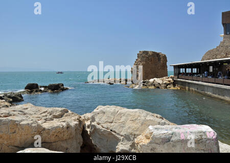 Der Hafen von Akko, Israel. Stockfoto