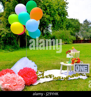 1. Geburtstag Gehirntätigkeit Stockfoto