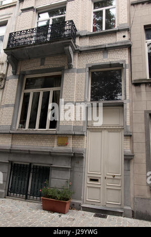 Die Wiege der Filmschauspielerin Audrey Hepburn in der Gemeinde Ixelles Brüssel Belgien 4. Mai 1929. 48 Rue Keyenveld Stockfoto