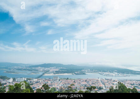 Viana Castelo Blick von oben Stockfoto