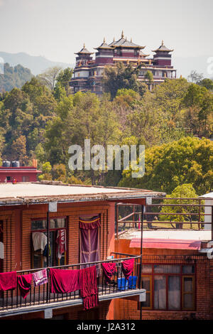 Kopan Kloster, Kathmandu, Nepal. Stockfoto