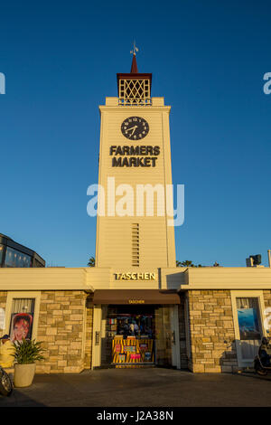 Uhrturm, Bauern Markt, 3rd Street und Fairfax Avenue, Los Angeles, Kalifornien Stockfoto