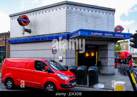 Clapham North station Stockfoto