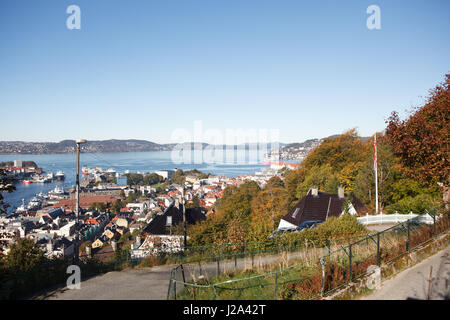 Die schöne Hafenstadt, Stadt Bergen, Norwegen Stockfoto