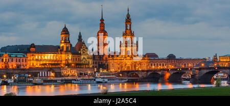 Dresden-Kathedrale oder die Kathedrale der Heiligen Dreifaltigkeit, Dresden, zuvor die katholische Kirche des königlichen Gericht von Sachsen, genannt in Deutsch ca. Stockfoto