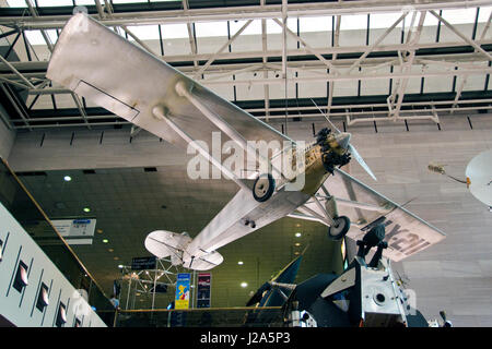 Die Spirit of St. Louis am ersten Nonstop-Flug von New York, Paris, National Air and Space Museum, Washington, DC durch Charles Lindbergh geflogen. Stockfoto