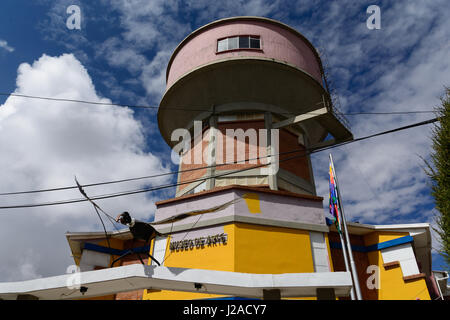 Bolivien, Departamento de La Paz, El Alto, der "armen Stadt", liegt auf einer Höhe von 4100 m auf dem Altiplano über den Kessel von La Paz Stockfoto