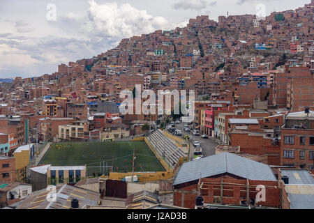 Bolivien, Departamento de La Paz, El Alto, Blick über die Stadt Stockfoto