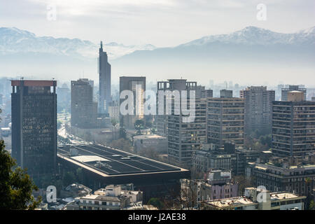 Chile, Región Metropolitana, Santiago, Chile, Blick vom Cerro Santa Lucia in die Stadt Stockfoto