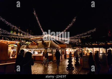 Deutschland, Schleswig-Holstein, Lübeck, Weihnachtsmarkt, Lübeck ist UNESCO-Weltkulturerbe Stockfoto