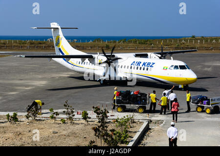 Myanmar (Burma), Thandwe District, Zi Phyu Kone, Thandwe Airport in Ngapali Stockfoto