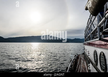 Sumatera Utara, Indonesien, Kabudata Samosir Halo auf der Tobasee Stockfoto