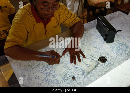 Indonesien, Java, Yogyakarta, Batik-Manufaktur Stockfoto