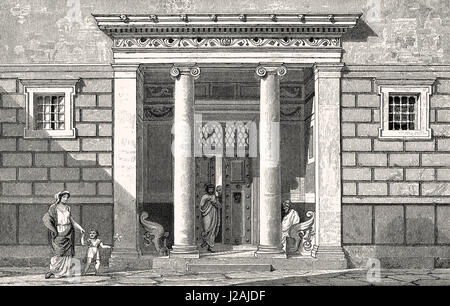 Der Eingang eines Hauses im antiken Griechenland Stockfoto