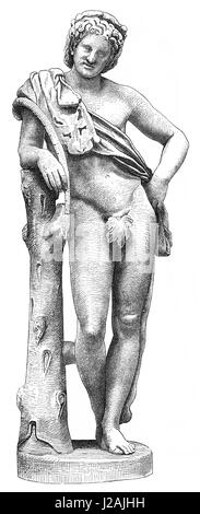 Die ruhende Satyr oder schiefen Satyr von Praxiteles Stockfoto