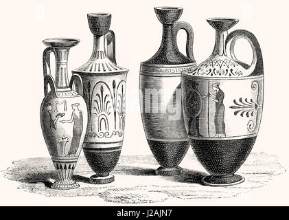 Urnen aus dem antiken Griechenland Stockfoto