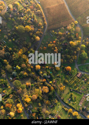 Luftaufnahme der Landschaft im Herbst, Hohenheim, Stuttgart, Baden-Württemberg, Deutschland Stockfoto