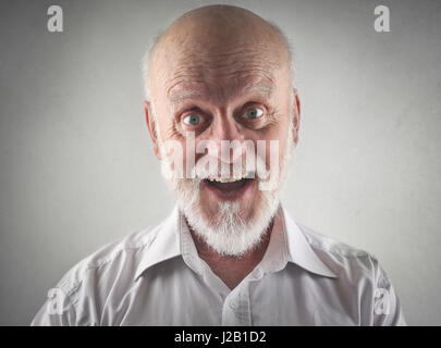 Porträt von glücklich Greis Stockfoto