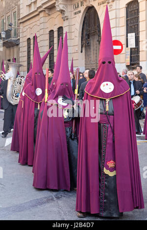 Karfreitags-Prozession am Placa St. Francisco in Palma De Mallorca, Spanien Stockfoto