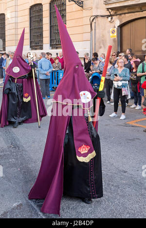 Karfreitags-Prozession am Placa St. Francisco in Palma De Mallorca, Spanien Stockfoto