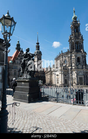 Die Katholische Hofkirche in Dresden, Deutschland Stockfoto