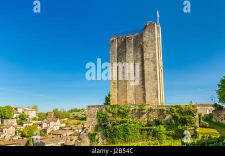 Tour du Roi oder Kings Tower in Saint-Emilion - Frankreich Stockfoto