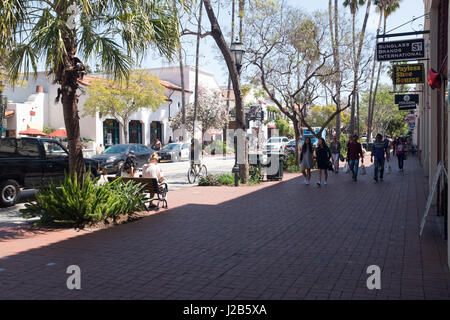 Santa Barbara Streetscenes, Innenstadt, Kalifornien Stockfoto