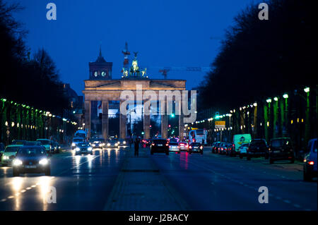 Das Brandenburger Tor in Berlin, Deutschland, Straße des 17. Juni, Stockfoto