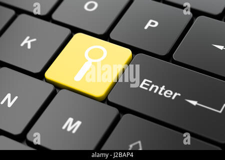 Informationskonzept: Suche auf Computer Tastatur Hintergrund Stockfoto